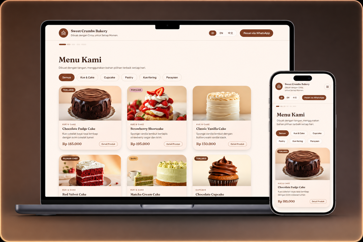 Sweet Crumbs - Bakery & Cake Website