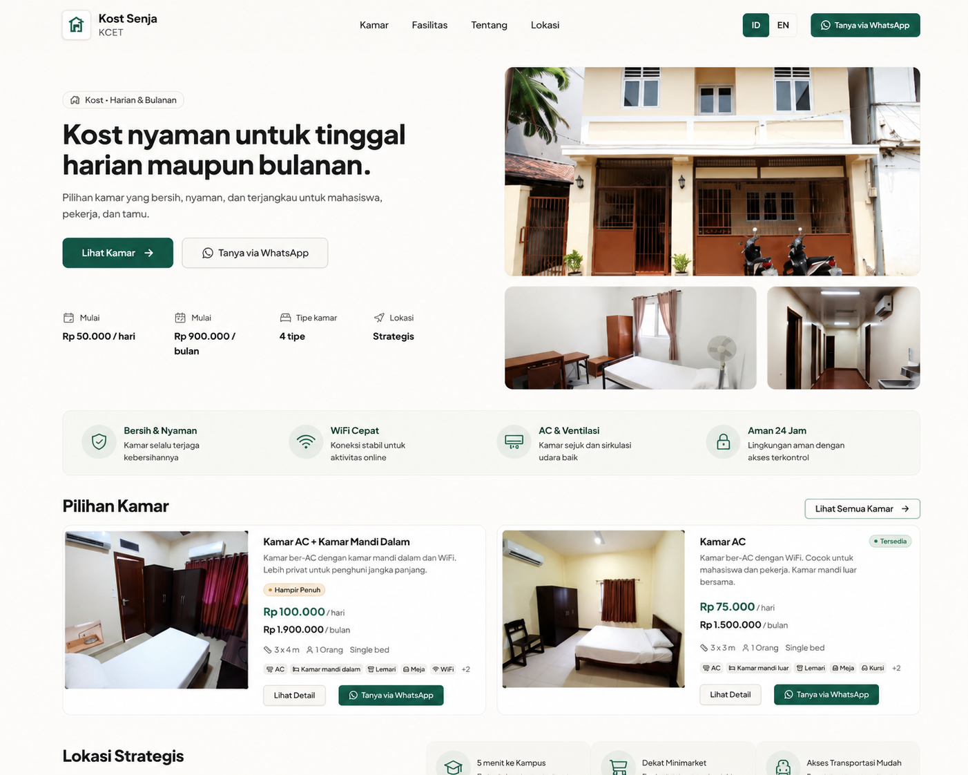 Kost & Boarding House Website